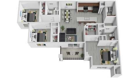 Unit Cb Floor Plan at Arbours at Quincy, Quincy, 32351